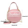 thumbnail image 3 of Paiwinds Personalized Round Ball Female Bag Chain Basketball Bag All-match Satchel Small Bag, 3 of 8