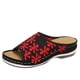 thumbnail image 2 of Pantuflas de boca de pescado, flores a juego de colores retro, cuñas con pantuflas tejidas voladoras Wmkox8yii  hj789, 2 of 3