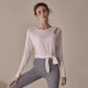 thumbnail image 1 of Traje de yoga para mujer, primavera otoño, nuevo, holgado, para entrenamiento, pilates, fitness, top de manga larga con abertura lateral, ajustado, deportivo, 1 of 4