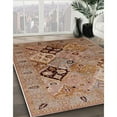 thumbnail image 2 of Ahgly Company Indoor Round Mid-Century Modern Light Copper Gold Oriental Area Rugs, 4' Round, 2 of 6