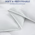 thumbnail image 5 of SOPAT Goose Feathers Down Comforter Queen Size Luxurious All Season Duvet Insert ,Ultra-Soft 200GSM 10% Goose Feather and 90% Down Insert Alternative Filling,(88"x88", White), 5 of 9