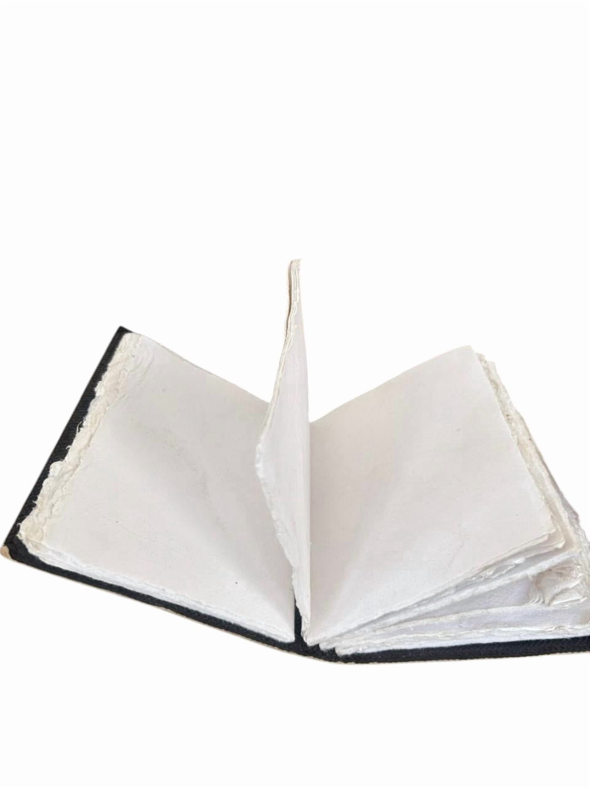 Handmade Leather Journal with Lock – Cat Lover Art Design, White Deckle Edge Drawing Paper, Vintage Aesthetic Notebook, Lightweight Diary (5x7)