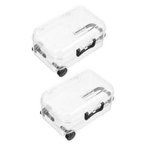 OUNONA 2 Pcs Transparent Luggage Storage Box Travel Miss