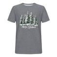 thumbnail image 5 of Feancey Merry Christmas Tree Tshirt for Men Holiday Casual Short Sleeve Crewneck Pullover Tees Fashion Xmas Party T-Shirts Gifts for Dad Gray L, 5 of 6