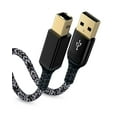 thumbnail image 2 of UKLL-USB Printer Cable 6FT USB 3.0 Type A to USB B 2.0 Male Cable High-Speed Scanner Cord for Printing Compatible with Samsung Laptop Computer HP Canon Epson Dell Brother Lexmark Dac Recorder Midi Ke, 2 of 3