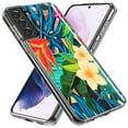 thumbnail image 2 of MUNDAZE Samsung Galaxy S23 Plus Shockproof Clear Hybrid Protective Phone Case Blue Monstera Pothos Tropical Floral Flowers Cover, 2 of 5