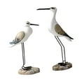 thumbnail image 2 of CarpNettore 2 Pieces Rustic Sea Bird Sculpture Creative Shelves Wooden Seagull Figurines Yellow White, 2 of 9