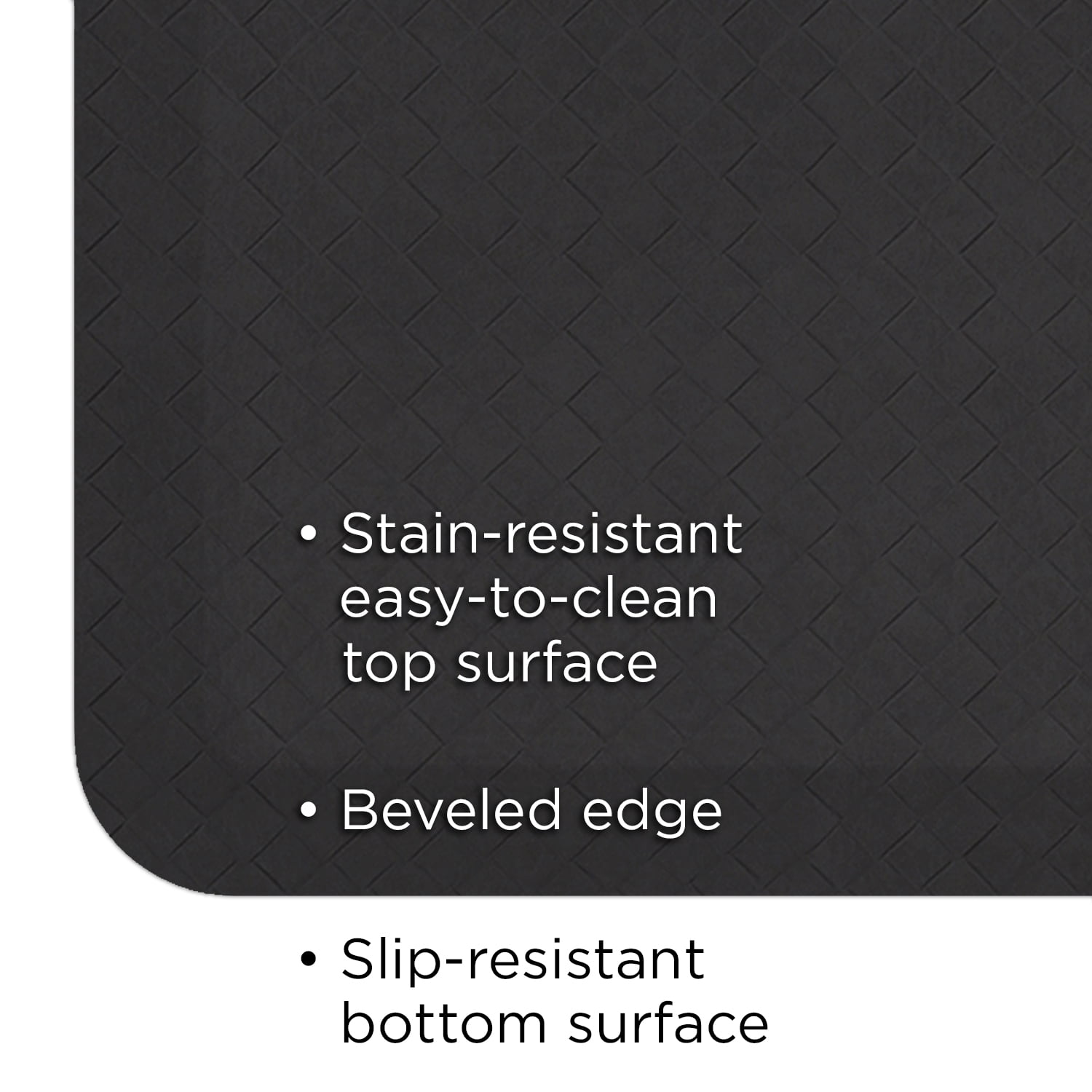 GelPro Designer Comfort Foam Mat Basketweave, 20" x 30", Black