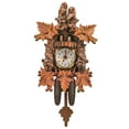 thumbnail image 2 of Retro Decor Clock Wooden Pendulum Wall Clock Owl Vintage Hanging Watches Timed Alarm Reminder for Living Room Office, 2 of 8