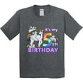 thumbnail image 3 of Inktastic It's My 5th Birthday Unicorn Youth T-Shirt, 3 of 5