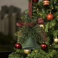 thumbnail image 5 of Artificial Christmas Mistletoe Kissing Ball with Bells, Hanging Decor with Bow for Tree, Door, and Party Decorations, 5 of 6