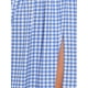 thumbnail image 5 of Vestido Gingham con Smock para Mujer, Cuello Cuadrado, Con Abertura Lateral, Vestidos de Cuadros Casual, Talla M Azul, 5 of 6