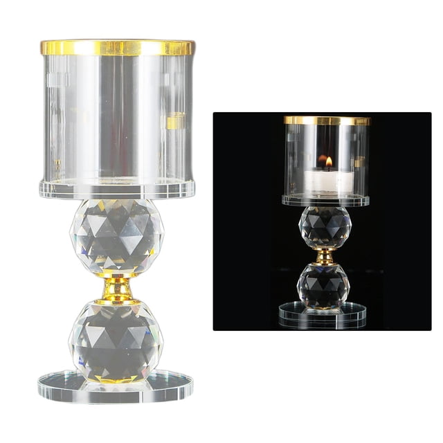 Portaves de cristal de candeliere de escritorio, Adorno de decoración para hogar contemporáneo y elegante, Exhibición de , Configuración de Bo doble Hugo Portavelas de cristal