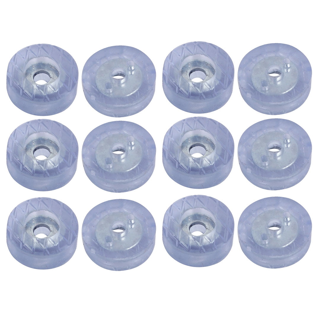 20mmx7mm Rubber Cone Shaped Furniture Leg Foot Protectors Pads Clear Blue 12pcs 