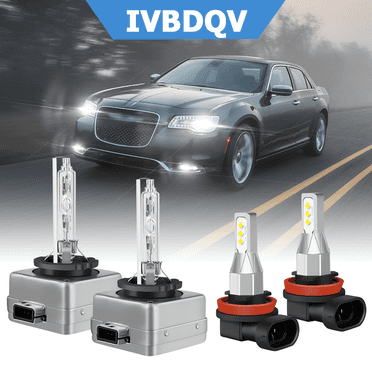 For Chrysler 300 2011-2014 4X Headlights Combo D3S HID High/Low Beam   H11 Fog Light Kits 6000K White