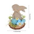 thumbnail image 3 of Wooden Easter Bunny Table Ornaments for Dining Room Table Easter Bunny for Spring Holiday Easter Party Decor Ornament Indoor Outdoor Garden Yard Lawn Decor, 3 of 7