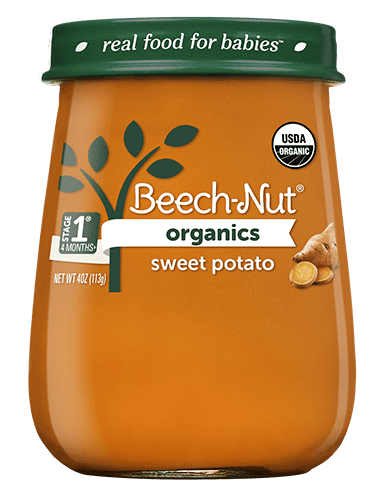Beech-Nut Organics Stage 1, Sweet Potato Baby Food, 4 oz Jar