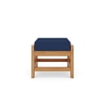thumbnail image 3 of Curated Maison Sylvie Teak Outdoor Ottoman with True Blue Cushions, 3 of 5