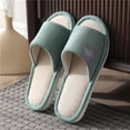thumbnail image 4 of Slippers for Women Men 2025 Fall Winter Linen Non Slip Moisture Wicking Slip On Slides Indoor House Slippers, 4 of 8
