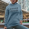 thumbnail image 2 of Mom Word with Leopard Print Art, Mother's Day Merch Gift, Light Blue Hooded Sweatshirt or Hoodie, 2XL, 2 of 5