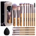 thumbnail image 1 of Set de brochas de maquillaje BS-MALL 14 piezas con esponja y estuche, 1 of 6