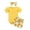 Yellow, variant on Dooleck Baby Girl Summer Clothes Infant Ribbed Ruffle Bodysuit Floral Shorts Outfit