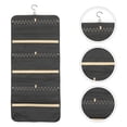 thumbnail image 4 of Double-side Jewelry Hanging Organizer Convenient Earring Bracelet Storage Bag Hanging Pouch, 4 of 9