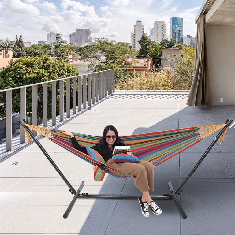 Hammock Frame 9-Foot Heavy Duty Hammock Stand – Adjustable, Portable ...