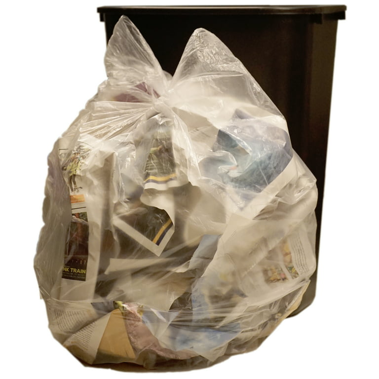 Reli. 13 Gallon Trash Bags (1000 Count Bulk) Clear Garbage Bags, Black