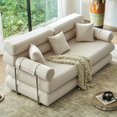 thumbnail image 1 of YINIX 78.7" Sofa Bed with 3 Pillows, 3 Seater Sofa Couch for Living Room, No Assembly Required, Beige, 1 of 11