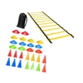 thumbnail image 4 of Conjunto de entrenamiento de agilidad de velocidad, kit de deportes de entrenamiento de fútbol, ​​escala de velocidad de agilidad con conos para 30 piezas, 4 of 8