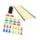 thumbnail image 4 of Kit de deportes de entrenamiento de fútbol, ​​escala de velocidad de agilidad con conos, agilidad de equipos de entrenamiento de velocidad de la 30 piezas, 4 of 8