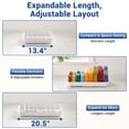 thumbnail image 5 of Everie Expandable Food Container Lid Organizer, Fits 12" Deep Cabinets, 13.4"-20.5" Adjustable, 8 Dividers, White, 5 of 10