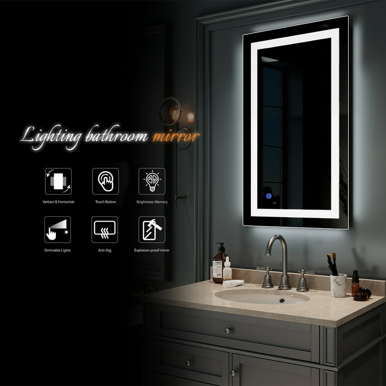 Ktaxon Anti-fog Wall Mounted Lighted Vanity Mirror LED Bathroom