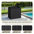 thumbnail image 3 of SONGMY 31 Gallon Resin Deck Box Waterproof Indoor Outdoor Storage Boxes for Patio Furniture Cushions and Garden Tools (Black, 31gallon-2 Packs), 3 of 7