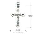 thumbnail image 4 of 14K White Gold Jesus Crucifix Cross Pendant with 1.5mm Rope Chain Chain Necklace - 22", 4 of 6