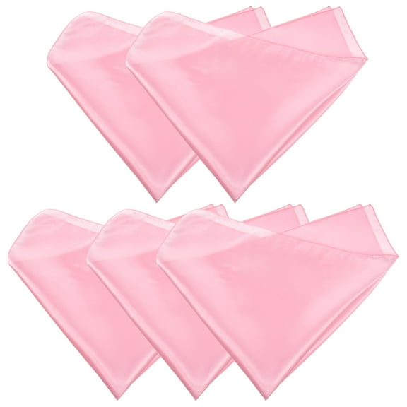 Yageerya 5pcs Satin Napkins Comfortable Satin Fabric Table Napkin Washable Cloth Napkins for Party Festival