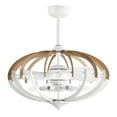 thumbnail image 5 of Shana 27 in. 6-Light Indoor Gloss White and Faux Wood Grain Finish Ceiling Fan with Light Kit, 5 of 5