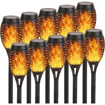 10 Pack Outdoor Flickering Solar Light, CATGOOD LED Solar Flame Lights, Waterproof Solar Torch Lights, Pathway Torch Lights for Garden Patio Decoration