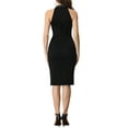 thumbnail image 3 of INSPIRE CHIC Halter Dress for Women's Halloween Sleeveless Bodycon Wedding Guest Cocktail Sheath Midi Dress, 3 of 5