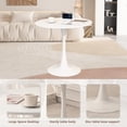 thumbnail image 6 of Kitchen Table and Chairs for 2, 24" Dining Table Set for 2 with Velvet Upholstered Chairs, 3 Piece Round Kitchen Table Set, Dining Room Table Set for Small Space, Apartment, 6 of 7
