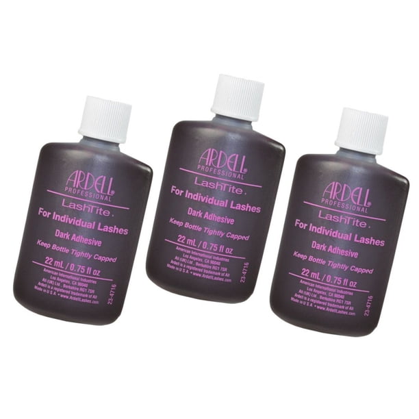 Pegamento adhesivo para pestañas Ardell Lashtite Dark 22 ml (paquete de 3)