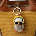 thumbnail image 4 of Tnobhg Plush Toy Keychain Colorful Faux Mink Fur Duck Pendant Keyring Funny Creative Colorful Animal Women Bag Charm, 4 of 7