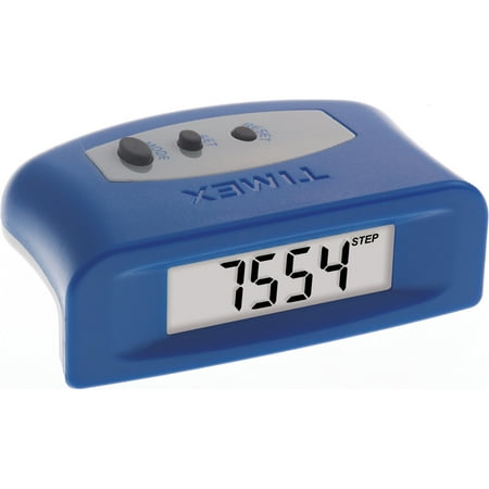 Timex Ironman Pedometer Blue Case Integrated Belt Clip T5E001