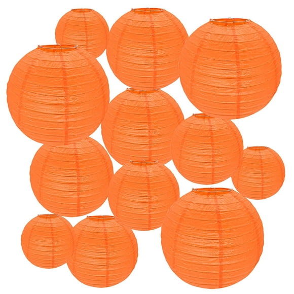 Faroles de papel redondos Peywot, varios tamaños (15, 20, 25, 30 cm), 12
