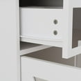 thumbnail image 4 of KULAGAGA Accent Buffet Sideboard Serving Cabinet with Carved Mirror Door and 3 Drawers, Console Table Sofa with Adjustable Shelves for Entryway Kitchen Dining Room, 4 of 8