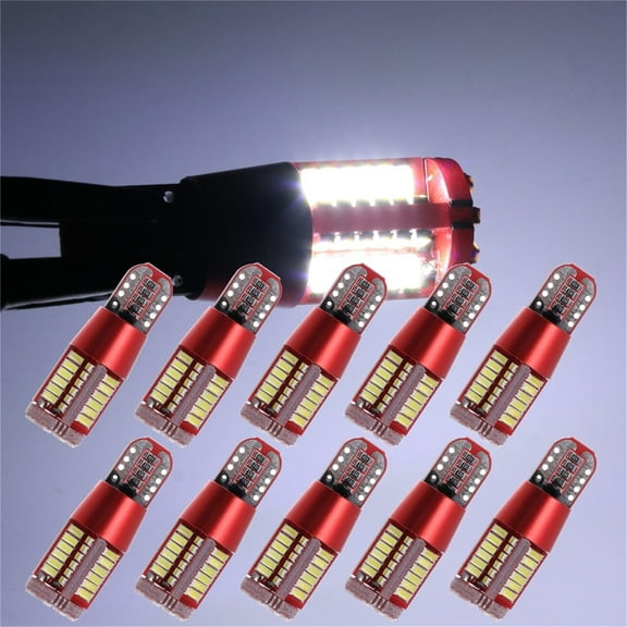 SCITOO 10x W5W 147 152 158 159 161 168 184 192 193 259 280 285 447 464 501 555 558 585 655 656 657 1250 1251 1252 2450 2652 2921 2825 PC 175 2886X T10/T15 57SMD Led White For A3 2006-2009