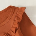 thumbnail image 5 of Kucnuzki 7 Years Big Girls Outfits 8 Years Big Girls Casual Clothes Sets Ruffle Long Sleeves Knit Top Solid Color Pullover Top Waistband Floral Pants 2pcs Brown, 5 of 8