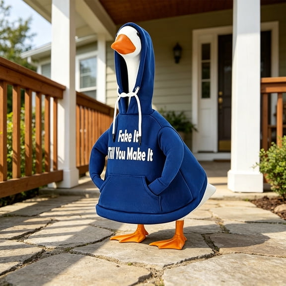 23 Inch Porch Goosey Statue Clothes, Ideal Outdoor Garden Yard Patio Decor, Durable Polyester Holiday Costume, Festive Lawn Display Outfit for Goose Statue Celebrations