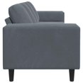 thumbnail image 4 of vidaXL Sofa Set Dark gray Velvet, 4 of 5
